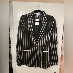 H&M Gold Pinstripe Blazer, Women’s Size Medium.
